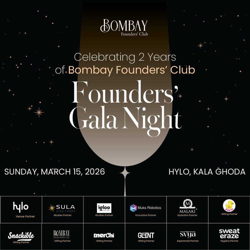 Cover Image for Founders' Gala Night | 2 Year Anniversary of Bombay  Founders' Club