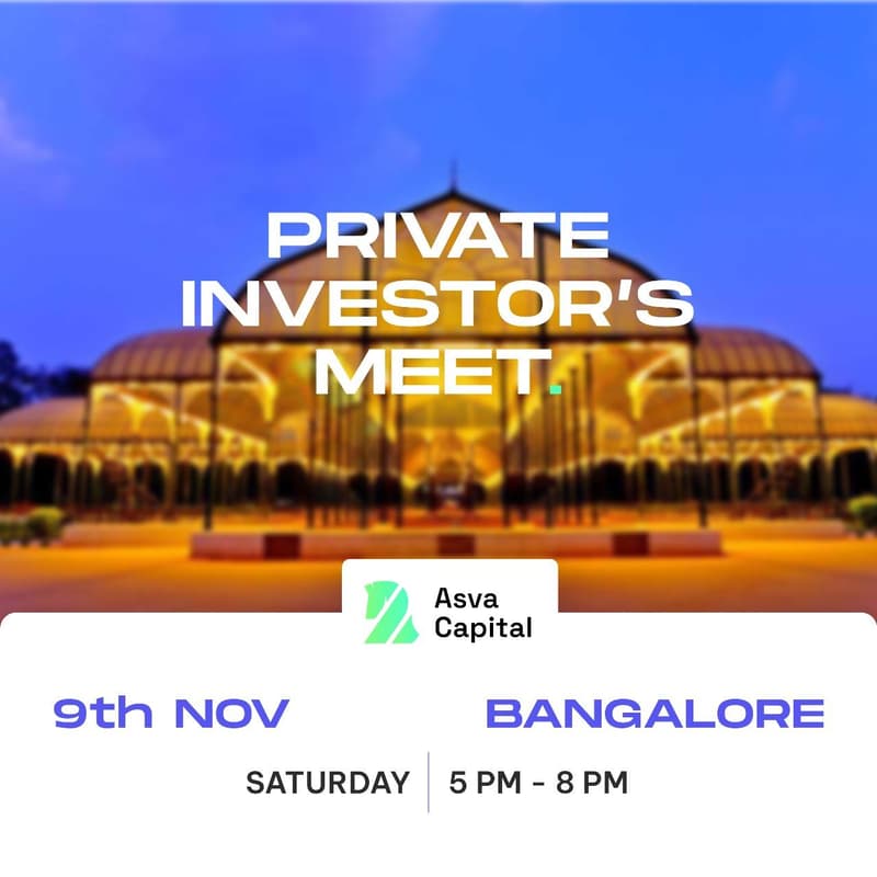 Cover Image for Private Investor Meet by Asva Capital | Bengaluru
