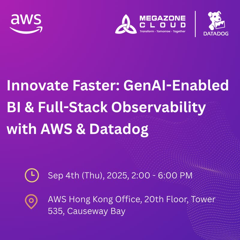 Cover Image for Innovate Faster: GenAI-Enabled BI & Full-Stack Observability with AWS & Datadog