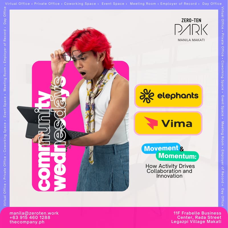 Cover Image for Community Wednesday @ Zero-Ten Park Makati . ⋆˙ .