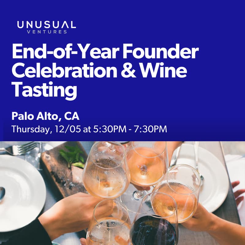 Cover Image for Unusual Ventures End-of-Year Founder Celebration & Wine Tasting