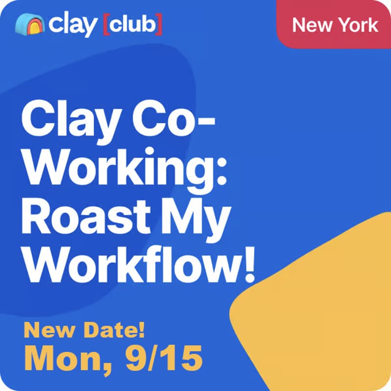 Cover Image for Clay Co-Working: Roast My Workflow!