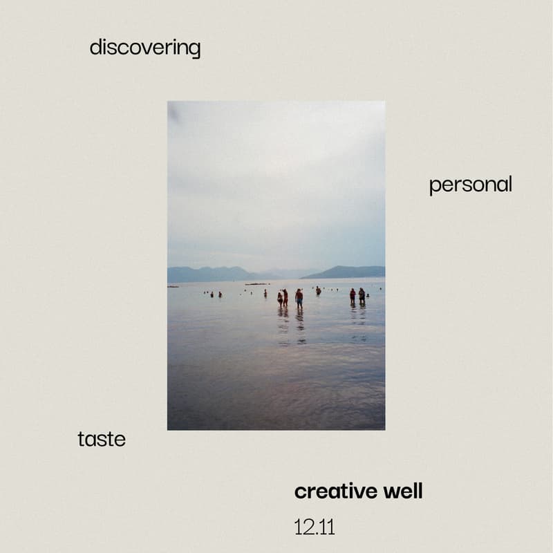 Cover Image for creative well: a dialogue on taste