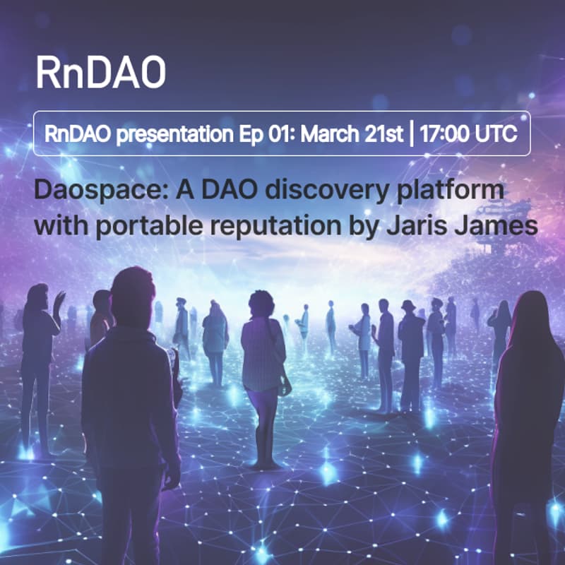 Cover Image for daospace: A DAO discovery platform with portable reputation by Jaris James