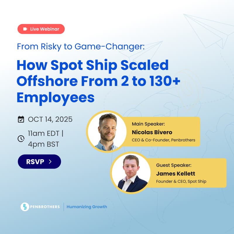 Cover Image for How Spot Ship Scaled Offshore From 2 to 130+ Employees