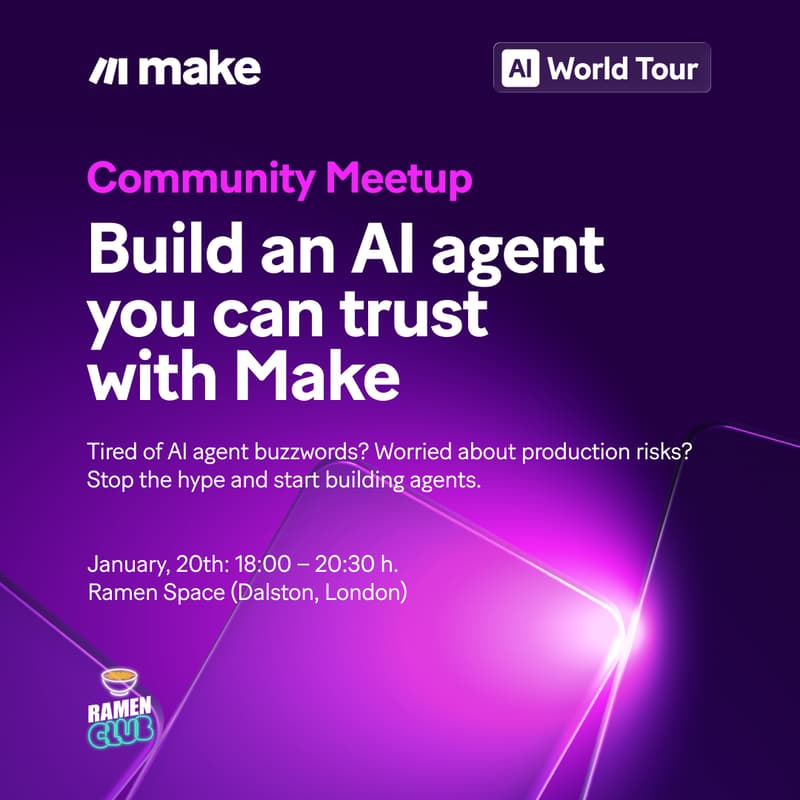 Cover Image for Build an AI agent you can trust with Make