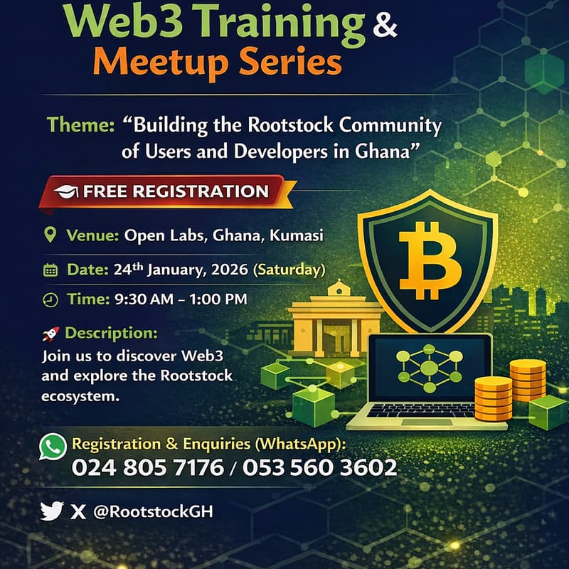 Cover Image for Building Rootstock Community Of Users And Developers In Ghana