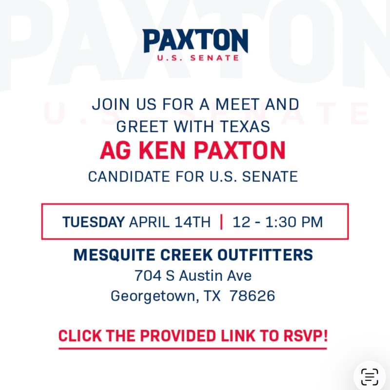 Cover Image for Ken Paxton Grassroots Meet And Greet Lunch