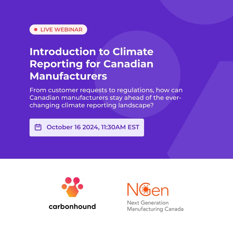 Cover Image for Introduction to Climate Reporting for Canadian Manufacturers