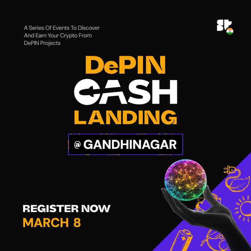 Cover Image for DePIN Cash Landing - Gandhinagar