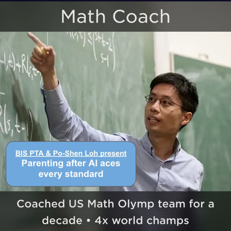 Cover Image for BIS Presents: Parenting after AI aces every standard with Po-Shen Loh