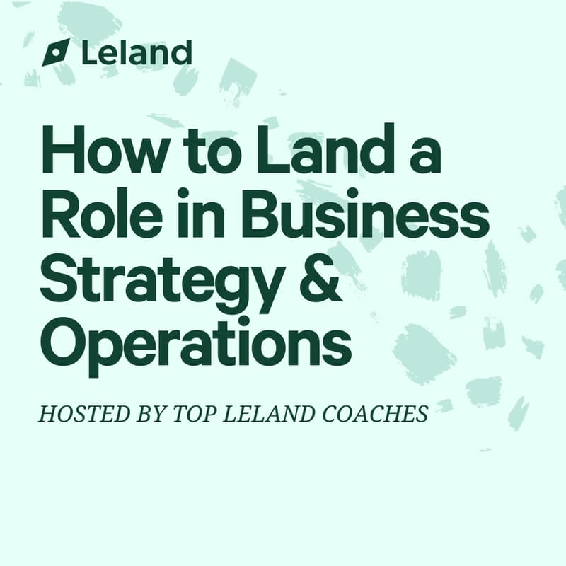 Cover Image for How to Land a Role in Business Strategy & Operations