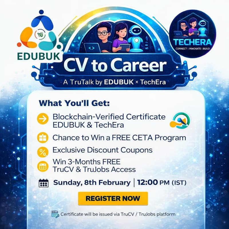 Cover Image for CV to Career: A TruTalk by EDUBUK × TechEra