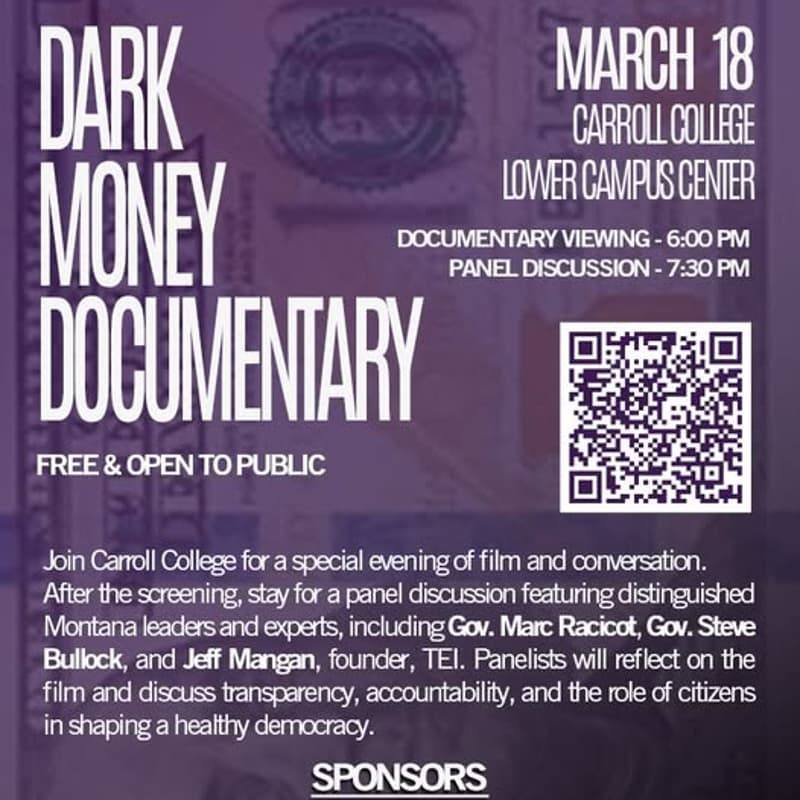 Cover Image for Dark Money Screening - Helena, MT