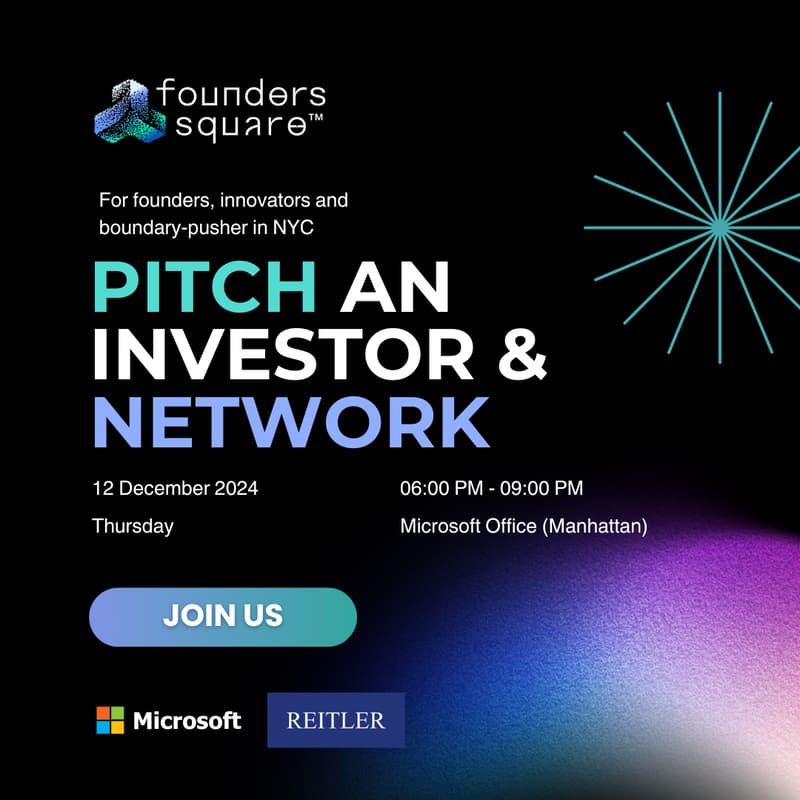 Cover Image for Pitch an Investor and Network at Microsoft by FounderSquare