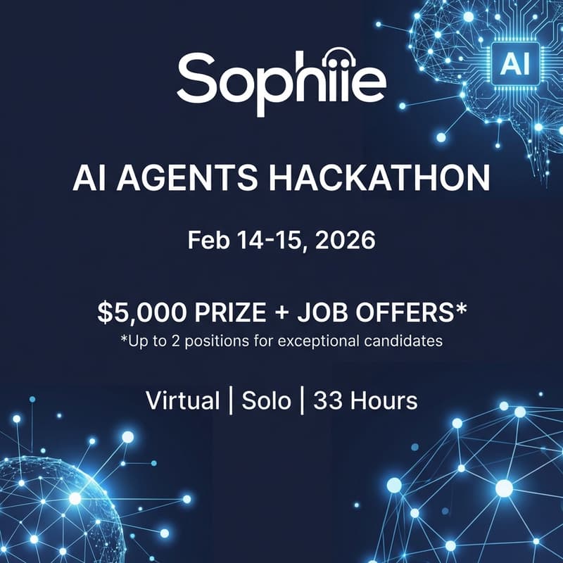 Cover Image for Sophiie AI Agents Hackathon (Feb 14-15)