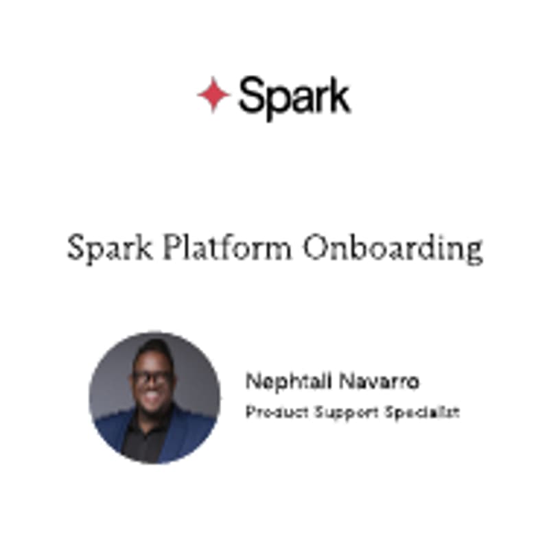 Cover Image for Spark Platform Onboarding