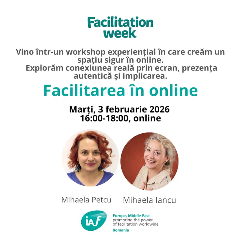 Cover Image for Cum creezi conexiune autentică în online (Facilitation Week)