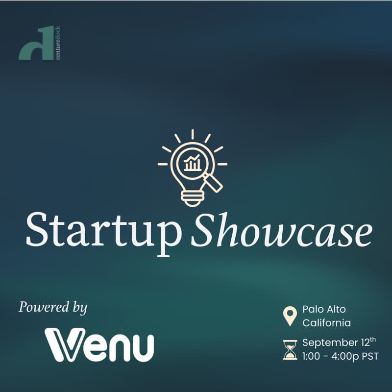 Cover Image for Startup Showcase powered by VENU AI