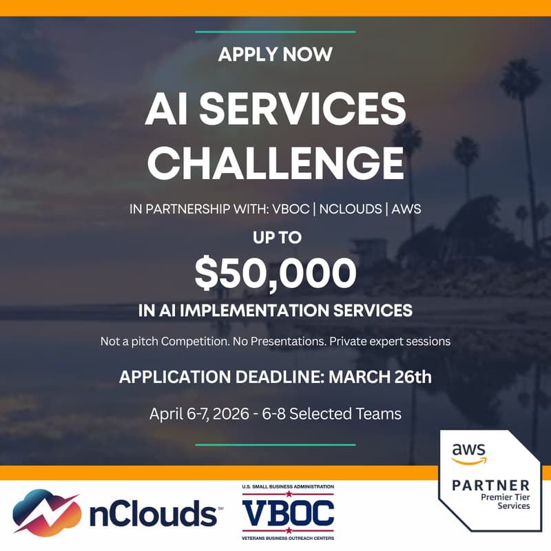 Cover Image for Amazon Web Services AI Services Challenge in partnership with VBOC | nClouds | AWS