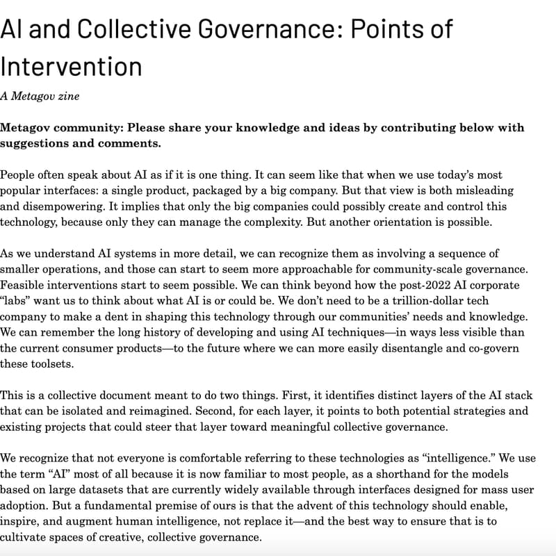 Cover Image for Zine-Making Session for "AI and Collective Governance: Points of Intervention"