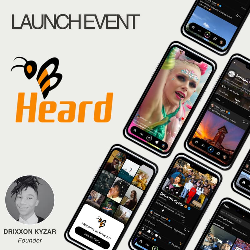 Cover Image for B-Heard Social App Launch