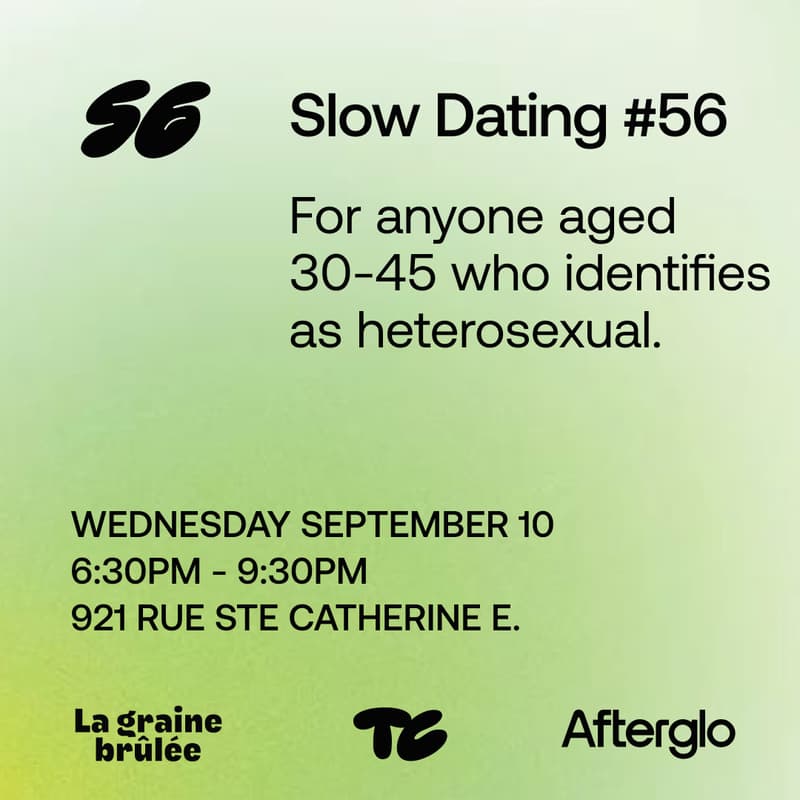 Cover Image for Slow Dating #56 (Hetero 30-45) ❤️