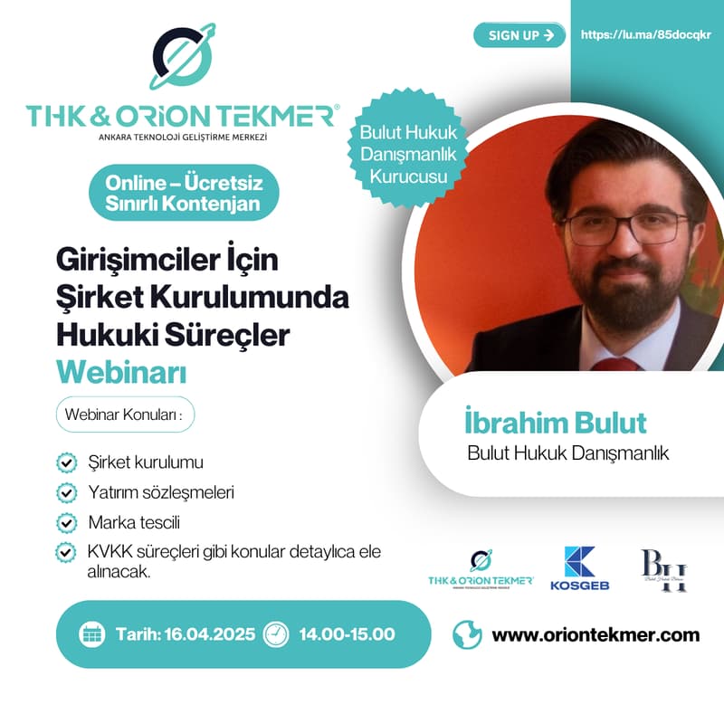 Girişimciler İçin Şirket Kurulumunda Hukuki Süreçler Webinarı için kapak görseli