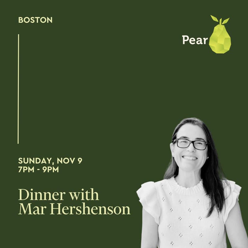 Cover Image for Dinner with Pear VC's Mar Hershenson