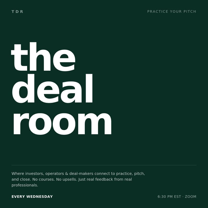 Cover Image for The Deal Room - Practice Your Pitch