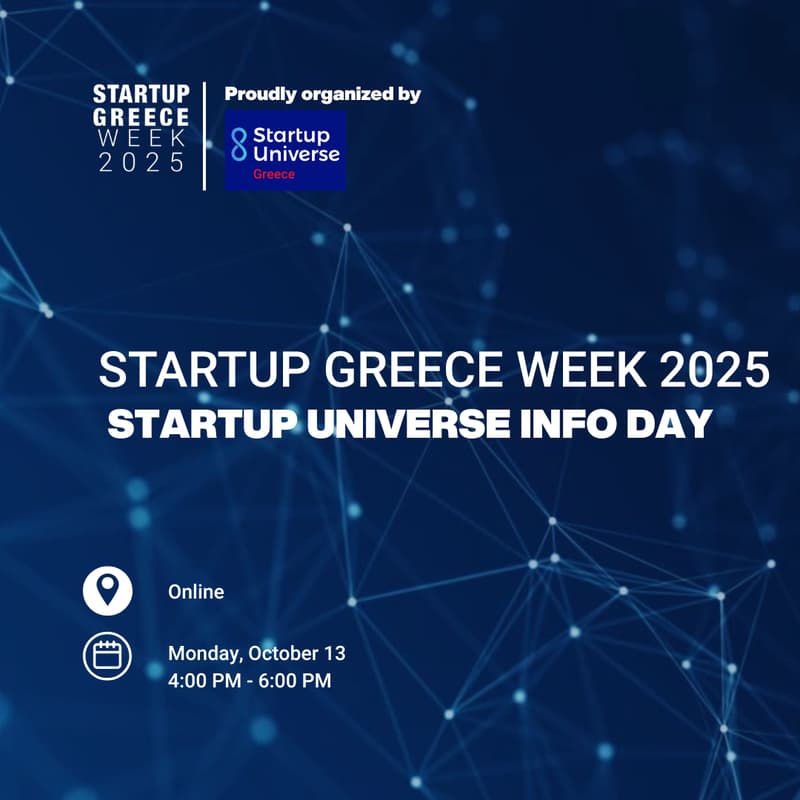 Cover Image for Startup Greece Week 2025 - STARTUP UNIVERSE GREECE - INFO DAY