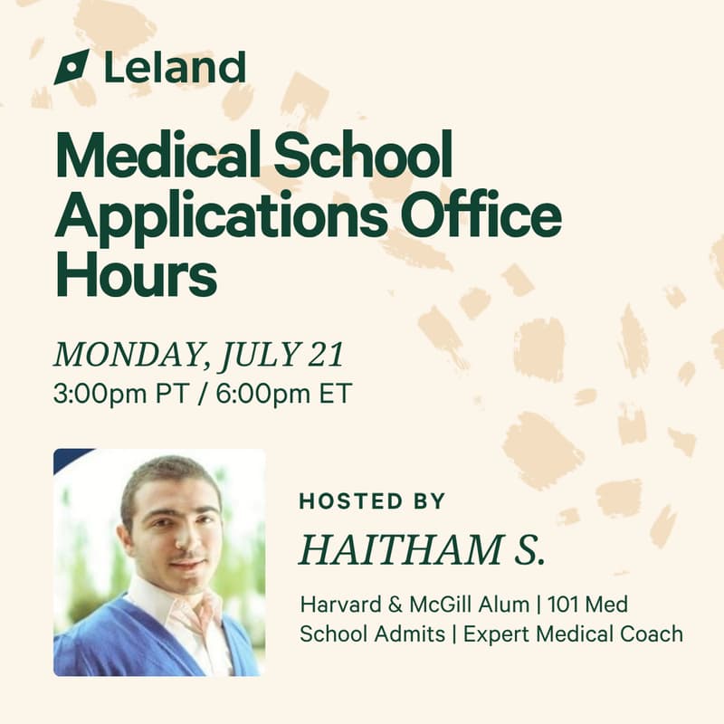 Cover Image for Medical School Applications Office Hours