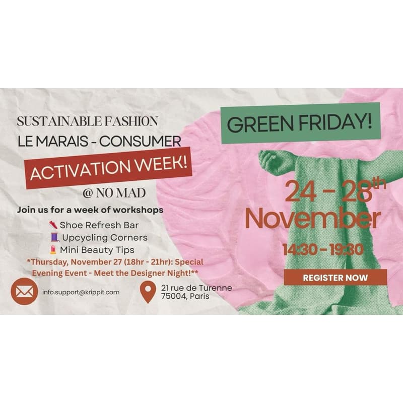 Cover Image for Green Friday Week @No Mad | Fashion Workshops - Le Marais