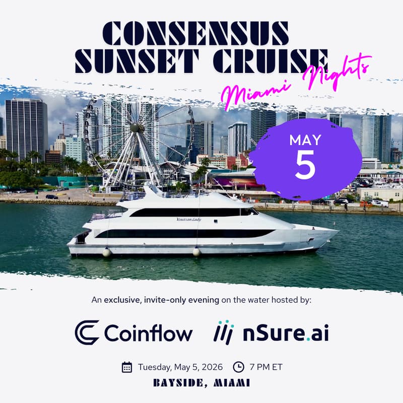 Cover Image for Consensus Sunset Cruise Hosted by Coinflow & nSure.ai