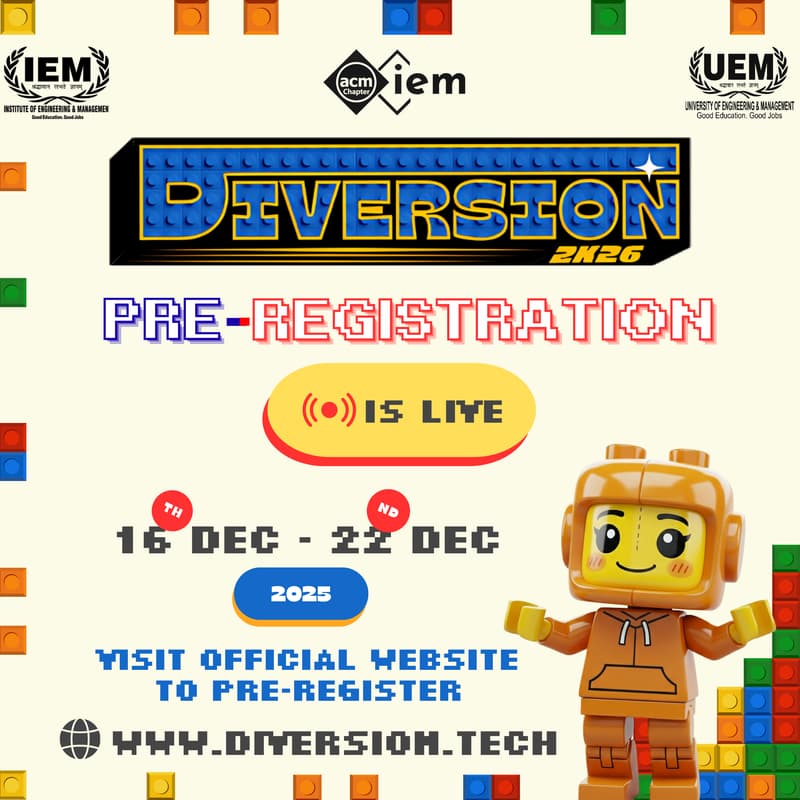 Cover Image for DIVERSION 2K26 PRE-REGISTRATION