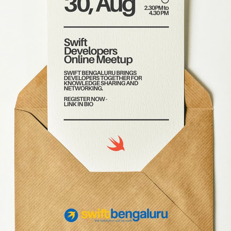 Cover Image for Swift Developers Meetup - Online (Aug 2025)