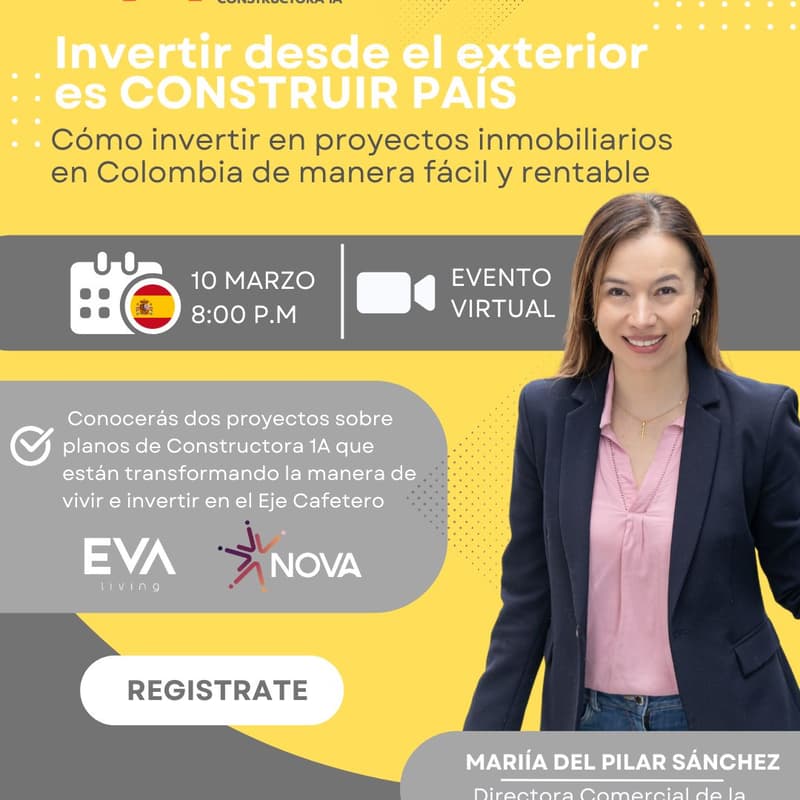 Cover Image for ¿Cómo invertir en proyectos inmobiliarios en Colombia? 🇨🇴 - Webinar Gratuito