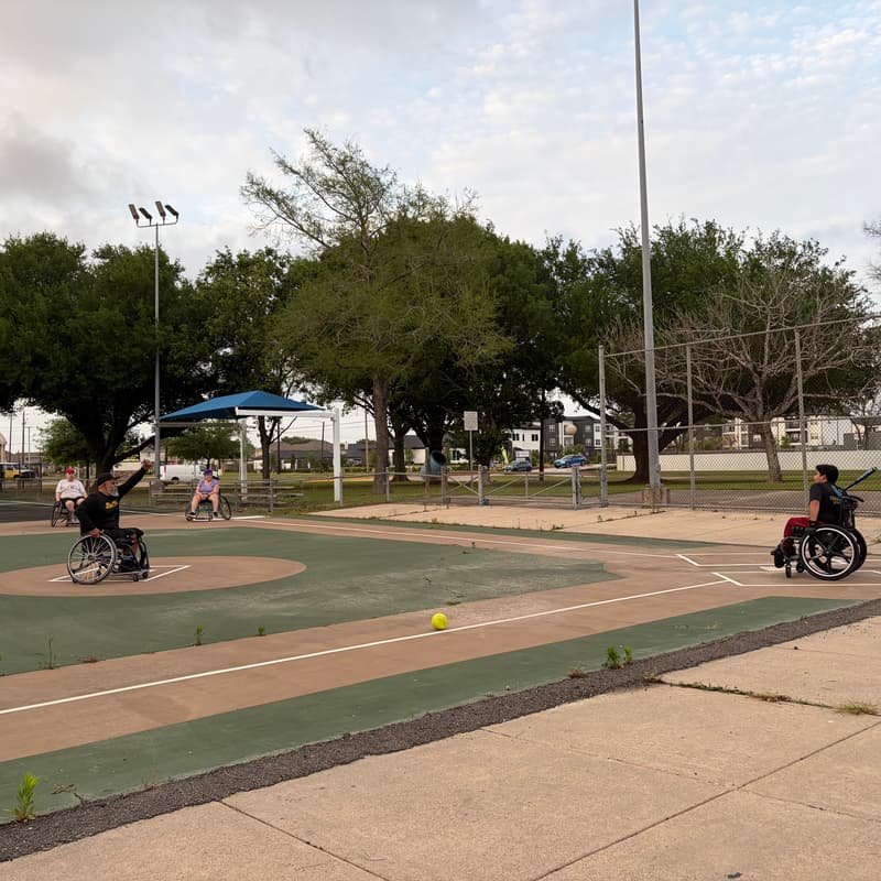 Cover Image for Wheelchair Softball Practice