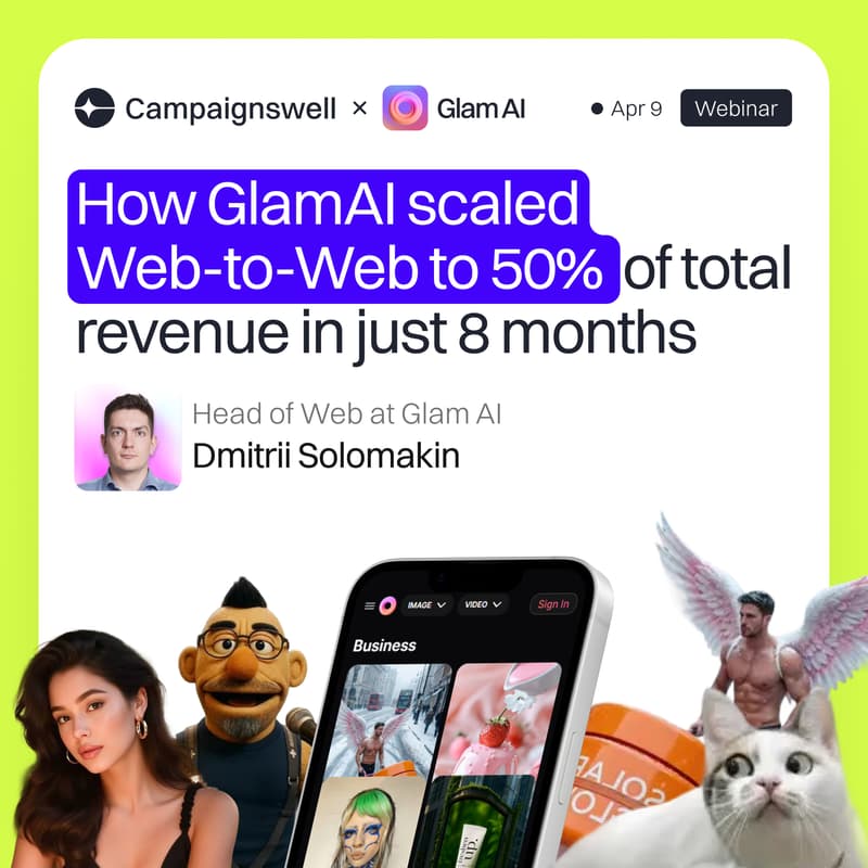 Cover Image for How GlamAI scaled Web-to-Web to 50% of total revenue in just 8 months