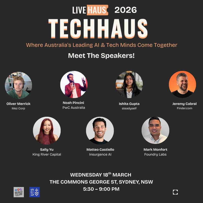 Cover Image for TechHaus Sydney · March 2026: Where Australia’s Leading AI & Tech Minds Come Together
