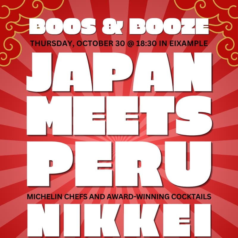 Cover Image for 👻 Boos & Booze: Peruvian-Japanese (Nikkei) Dinner + Cocktails 🍹