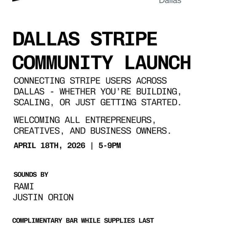 Cover Image for Dallas Stripe Community Launch