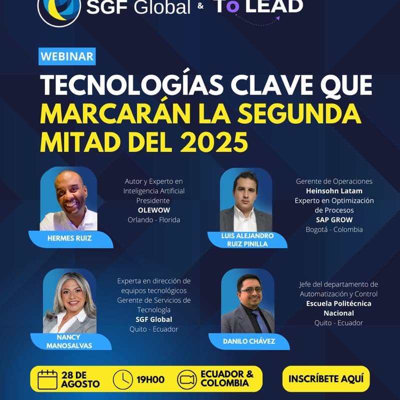 Cover Image for Webinar Ecuador: Tecnologías clave que marcarán la segunda mitad del 2025