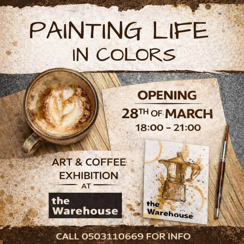 Cover Image for Opening of "Painting Life in Color", a collective art-coffee exhibition