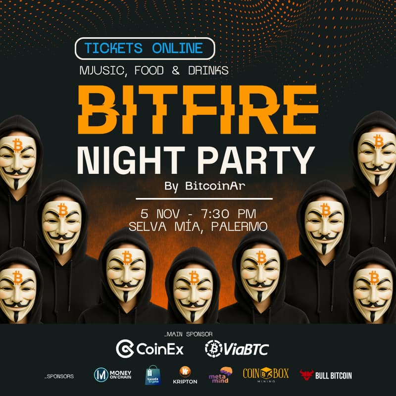 Cover Image for 🔥 BitFire Night Party entradas a la VENTA  | By BitcoinAr