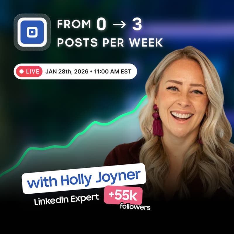 Cover Image for From 0 to 3 LinkedIn Posts a Week with Holly Joyner, LinkedIn expert (55k followers)