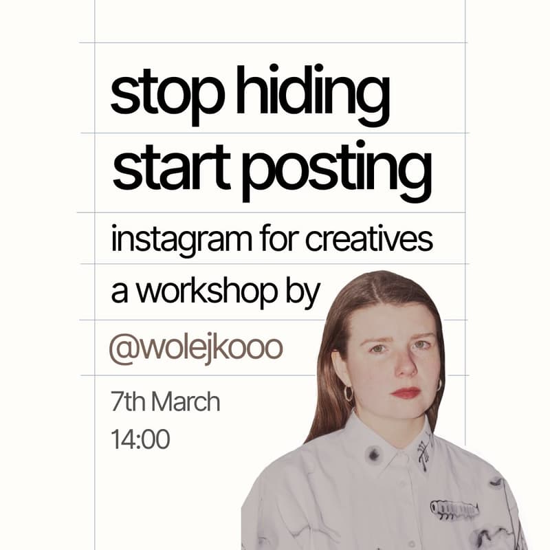 Cover Image for Warsaw Creative Club: Stop Hiding, Start Posting Workshop