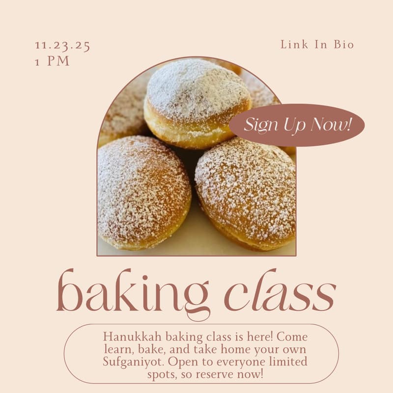 Cover Image for Sufganiyot baking class