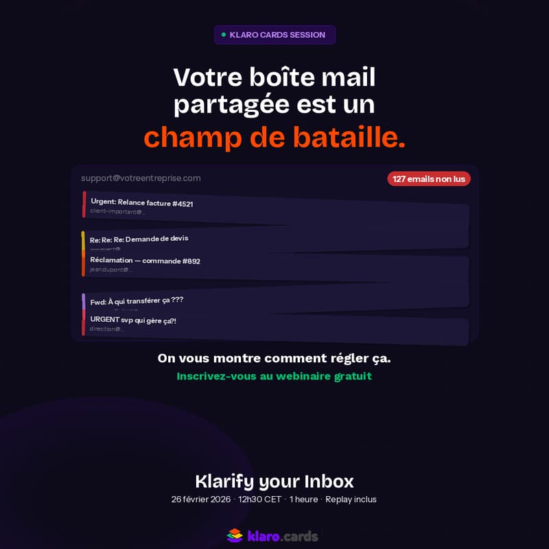 Cover Image for Triez et distribuez vos emails automatiquement (Klaro Cards Session #09)