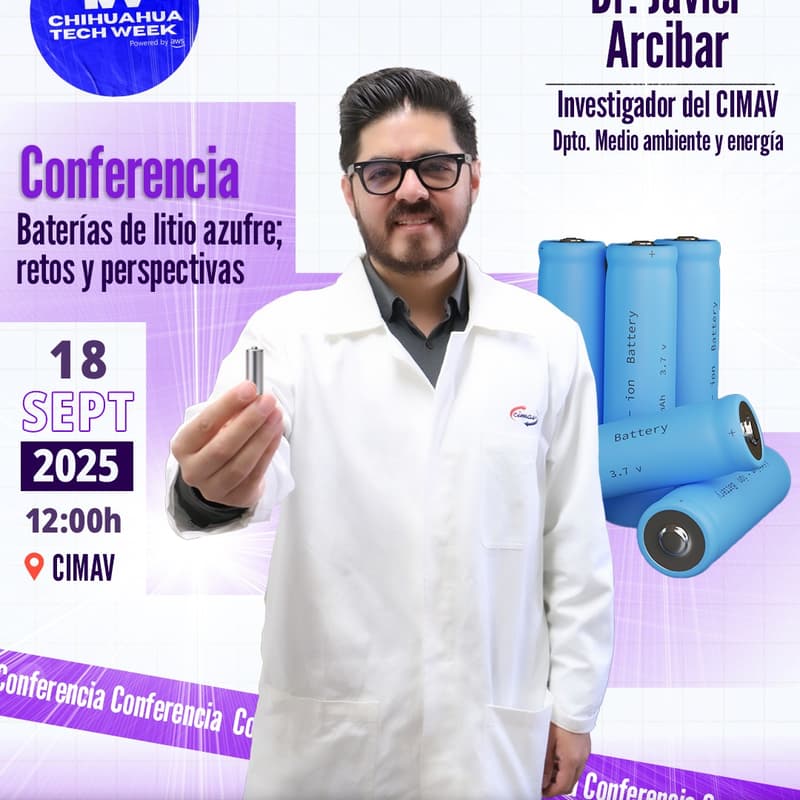 Cover Image for Conferencia Magistral "Baterías de litio azufre; retos y perspectivas"